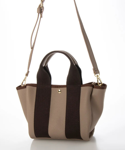 cache cache(カシュ カシュ)の「カシュカシュ cachecache / ショルダー付き2wayテープトートバッグS(トートバッグ・レディース・ブラック/ベージュ/グレー/アイボリー/ベージュ系その他・FREE)」の18枚目の写真