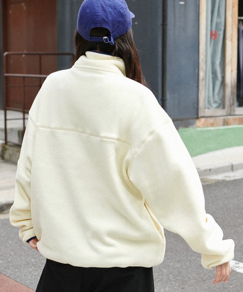 U.S. POLO ASSN.（ユーエスポロアッスン）の「U.S. POLO ASSN. / ユーエスポロアッスン 別注 ワンポイント刺繍 ビッグシルエットスナップボタンフリースプルオーバー（スウェット・レディース・ブルー/ブラック/パープル/アイボリー/グレイッシュベージュ/グリーン/ブラック系/オリーブ/オレンジ・M/L）」の22枚目の写真