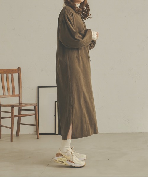 Ambre Neige(アンブルネージュ)の「【前後2WAY】レースアップボリュームワンピース/WEB/EC限定商品(ワンピース・レディース・オフホワイト/ライトブラウン/ダークブラウン・FREE)」の7枚目の写真