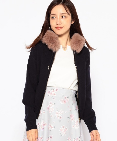 MISCH MASCH(ミッシュマッシュ)の「フードファージップショートパーカー(パーカー・レディース・ライトブルー/モカ/ネイビー/ブラック/ラベンダー/ホワイト・MEDIUM)」の9枚目の写真
