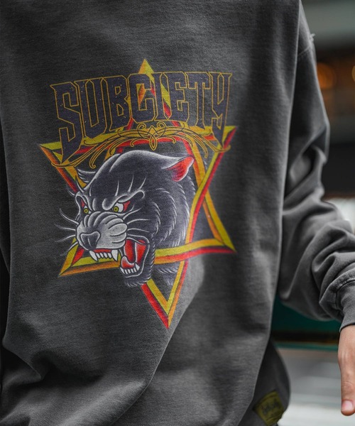 Subciety（サブサエティ）の「BLACK PANTHER SWEAT（スウェット・メンズ・バーガンディー/ブルー/ブラック・MEDIUM/LARGE/X-LARGE/SMALL）」の7枚目の写真