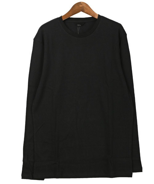 カットソー　ロンT（黒） セール】無地クルーネックロンT（Tシャツ/カットソー