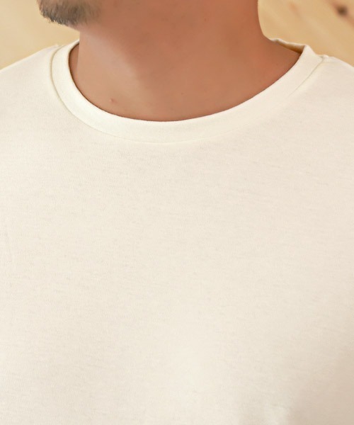 LUXSTYLE(ラグスタイル)の「無地クルーネックロンT(Tシャツ/カットソー・メンズ・杢グレー/ホワイト/ブラック・L/XL/M)」の12枚目の写真