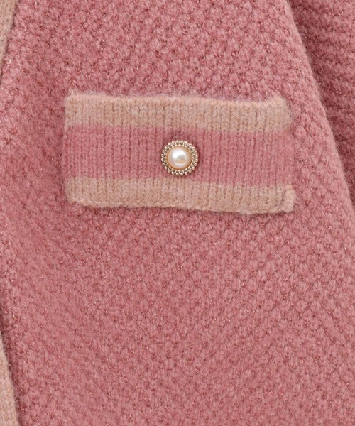 31 Sons de mode（トランテアン　ソン　ドゥ　モード）の「ツイーディーニットカーデセットアップ（ワンピース・レディース・ネイビー/ピンク/オフホワイト・36）」の12枚目の写真