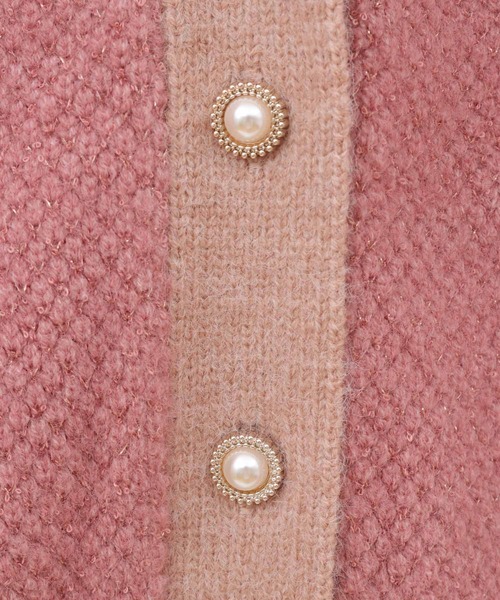 31 Sons de mode（トランテアン　ソン　ドゥ　モード）の「ツイーディーニットカーデセットアップ（ワンピース・レディース・ネイビー/ピンク/オフホワイト・36）」の5枚目の写真