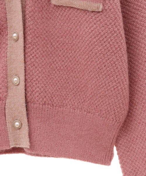 31 Sons de mode（トランテアン　ソン　ドゥ　モード）の「ツイーディーニットカーデセットアップ（ワンピース・レディース・ネイビー/ピンク/オフホワイト・36）」の10枚目の写真