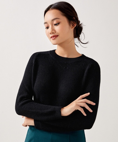 ラブちゃん様　ブラック ニット Love,Bonito（ラブボニート）の「フィリア クラシック クルーネック