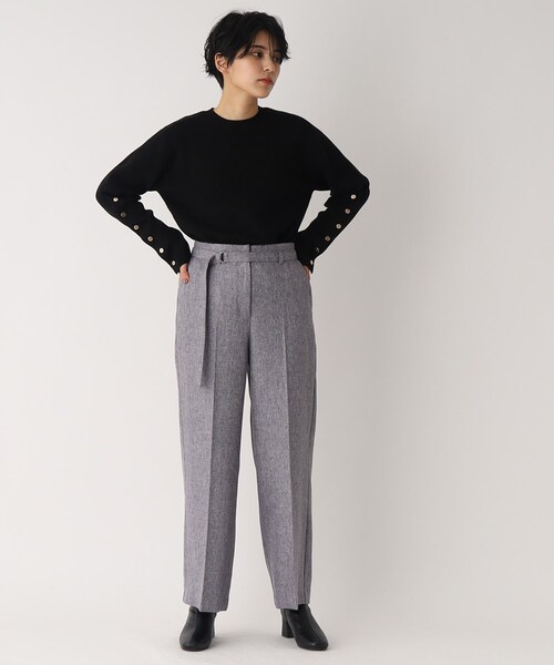 OPAQUE.CLIP(オペークドットクリップ)の「◆【C】ボタン使いデザインニット(ニット/セーター・レディース・アイボリー/ブラック/ライトパープル/レッド系1・40/38/36)」の20枚目の写真