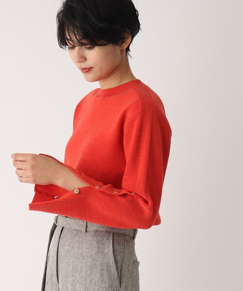 OPAQUE.CLIP(オペークドットクリップ)の「◆【C】ボタン使いデザインニット(ニット/セーター・レディース・アイボリー/ブラック/ライトパープル/レッド系1・40/38/36)」の9枚目の写真