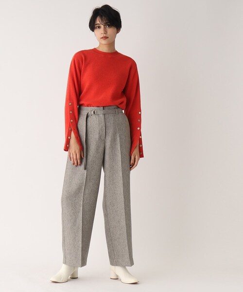 OPAQUE.CLIP(オペークドットクリップ)の「◆【C】ボタン使いデザインニット(ニット/セーター・レディース・アイボリー/ブラック/ライトパープル/レッド系1・40/38/36)」の6枚目の写真