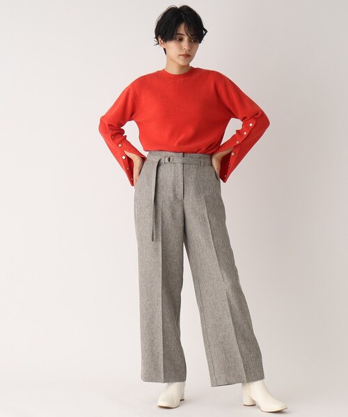 OPAQUE.CLIP(オペークドットクリップ)の「◆【C】ボタン使いデザインニット(ニット/セーター・レディース・アイボリー/ブラック/ライトパープル/レッド系1・40/38/36)」の16枚目の写真