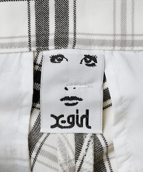 X-girl（エックスガール）の「PLAID STRAIGHT LEG PANTS（その他パンツ・レディース・ホワイト/グリーン/イエロー・XS/S/M）」の9枚目の写真