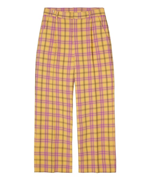 X-girl（エックスガール）の「PLAID STRAIGHT LEG PANTS（その他パンツ・レディース・ホワイト/グリーン/イエロー・XS/S/M）」の21枚目の写真