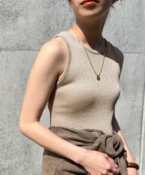 ★kixisis★【BACCA】スケールプリント ラメタンクトップ ☆kixisis様専用☆【BACCA】スケールプリント ラメタンクトップ