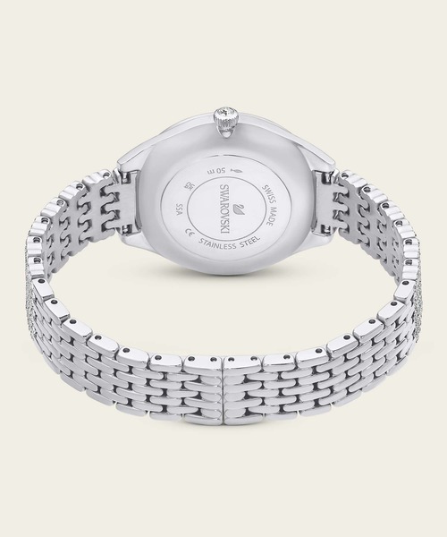 SWAROVSKI（スワロフスキー）の「【公式】【スワロフスキー】Attract ウォッチ スイス製, フルパヴェ, クリスタルを使ったブレスレット, シルバー系, ステンレス鋼（アナログ腕時計・レディース・ホワイト・ONE SIZE）」の6枚目の写真