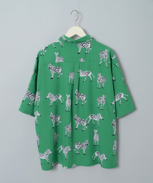 ADPOSION(アドポーション)の「【Revo.】アニマル柄半袖シャツ(シャツ/ブラウス・メンズ・グリーン/ネイビー/ブラック/マルチ/グレー・MEDIUM/LARGE)」の17枚目の写真