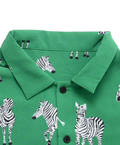 ADPOSION(アドポーション)の「【Revo.】アニマル柄半袖シャツ(シャツ/ブラウス・メンズ・グリーン/ネイビー/ブラック/マルチ/グレー・MEDIUM/LARGE)」の22枚目の写真