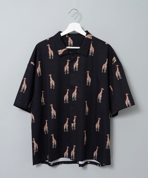 ADPOSION(アドポーション)の「【Revo.】アニマル柄半袖シャツ(シャツ/ブラウス・メンズ・グリーン/ネイビー/ブラック/マルチ/グレー・MEDIUM/LARGE)」の14枚目の写真