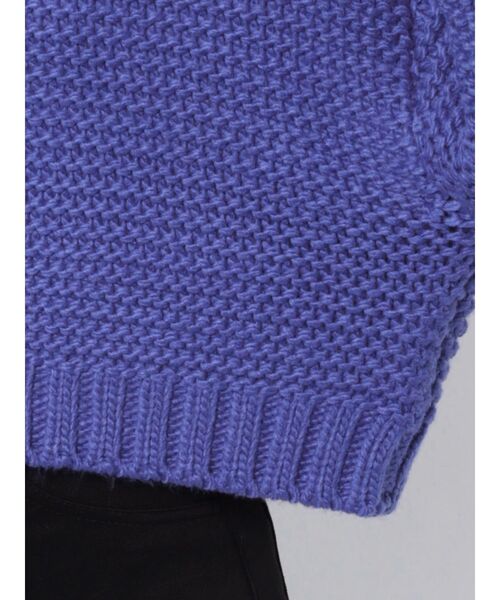 EVRIS（エヴリス）の「ショートガーターニットトップス（ニット/セーター・レディース・アイボリー/ブラック/ブルー・FREE）」の19枚目の写真