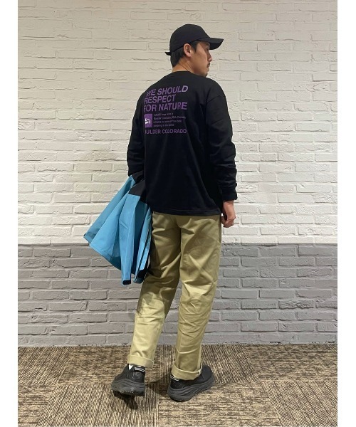 CAMP7(キャンプセブン)の「【CAMP7】バックプリントロンT(Tシャツ/カットソー・メンズ・ブラック/ケリー/ライトグレー/ホワイト・S/M/L/XL)」の6枚目の写真