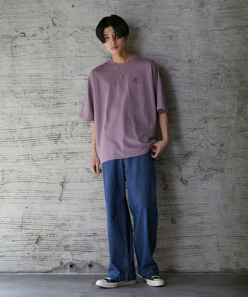 iisy(イージー)の「iisy / デニムワイドストレートパンツ(デニムパンツ・メンズ・ブルー/サックスブルー・S/M/L)」の21枚目の写真