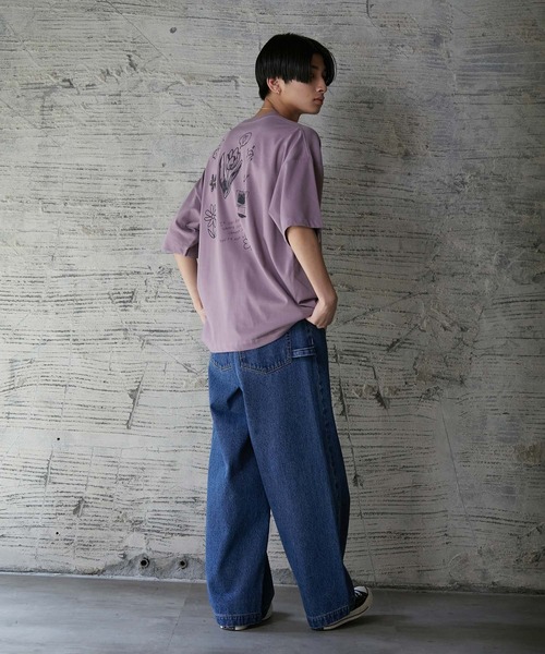 iisy(イージー)の「iisy / デニムワイドストレートパンツ(デニムパンツ・メンズ・ブルー/サックスブルー・S/M/L)」の22枚目の写真