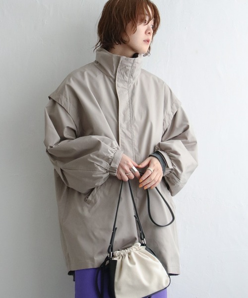 notch.（ノッチ）の「袖取り外し2WAYモッズコート（モッズコート・レディース・ベージュ/ブラック/オフホワイト・M）」の3枚目の写真