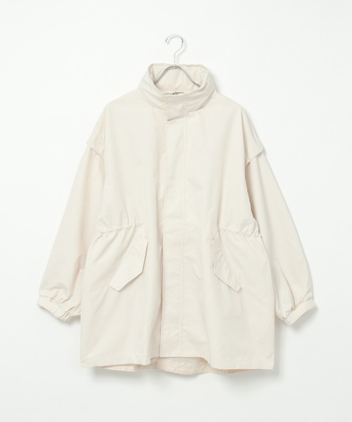 notch.（ノッチ）の「袖取り外し2WAYモッズコート（モッズコート・レディース・ベージュ/ブラック/オフホワイト・M）」の9枚目の写真