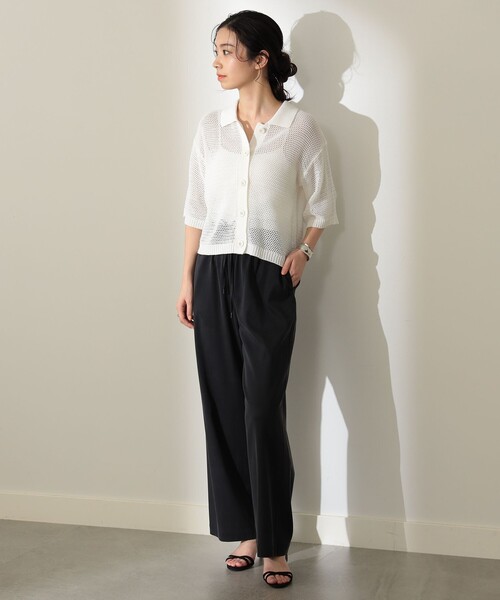 Demi-Luxe BEAMS(デミルクス ビームス)の「Demi-Luxe BEAMS / フィブリル イージーパンツ(その他パンツ・レディース・ブラック/ベージュ・36/38)」の6枚目の写真