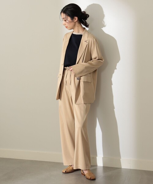 Demi-Luxe BEAMS(デミルクス ビームス)の「Demi-Luxe BEAMS / フィブリル イージーパンツ(その他パンツ・レディース・ブラック/ベージュ・36/38)」の13枚目の写真