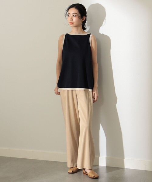 Demi-Luxe BEAMS(デミルクス ビームス)の「Demi-Luxe BEAMS / フィブリル イージーパンツ(その他パンツ・レディース・ブラック/ベージュ・36/38)」の18枚目の写真
