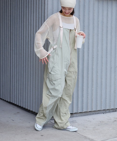 etsinta（エシンタ）の「【etsinta/エシンタ】フィッシングサロペット（サロペット/オーバーオール・レディース・ネイビー/カーキ・ONE SIZE）」の7枚目の写真