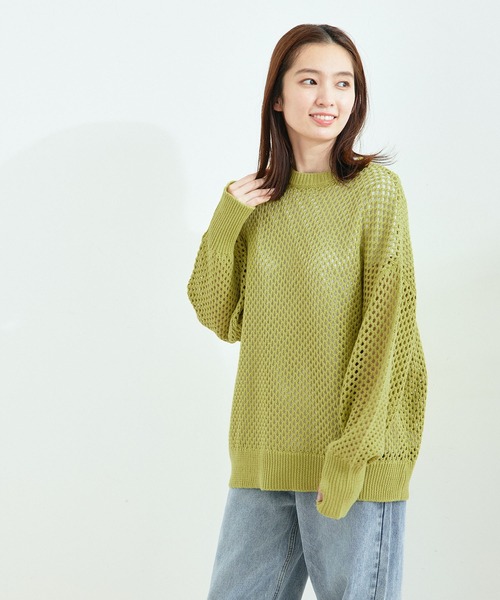 Jayro（ジャイロ）の「5G  オバーサイズプルオーバー（Tシャツ/カットソー・レディース・ベージュ/オレンジ/ライトグリーン/ブラック・M）」の4枚目の写真