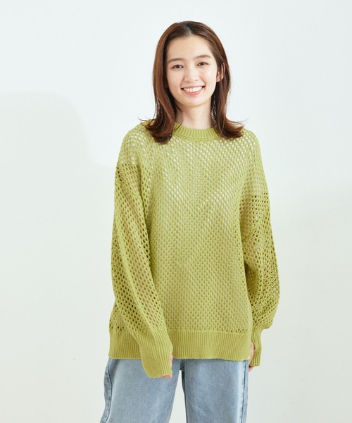 Jayro（ジャイロ）の「5G  オバーサイズプルオーバー（Tシャツ/カットソー・レディース・ベージュ/オレンジ/ライトグリーン/ブラック・M）」の5枚目の写真