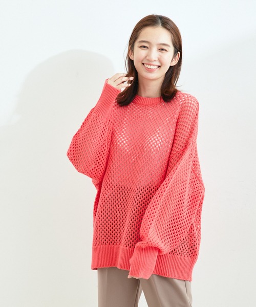 Jayro（ジャイロ）の「5G  オバーサイズプルオーバー（Tシャツ/カットソー・レディース・ベージュ/オレンジ/ライトグリーン/ブラック・M）」の10枚目の写真