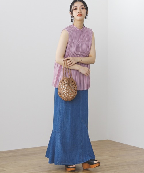 BEAMS HEART(ビームスハート)の「フラワー ペーパー バッグ(トートバッグ・レディース・ベージュ/オフホワイト/ライム/グレー/ブラウン系その他3/オレンジ/ピンク/ブラック系その他3/ミント/チャコールグレー・FREE)」の12枚目の写真