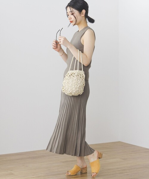 BEAMS HEART(ビームスハート)の「フラワー ペーパー バッグ(トートバッグ・レディース・ベージュ/オフホワイト/ライム/グレー/ブラウン系その他3/オレンジ/ピンク/ブラック系その他3/ミント/チャコールグレー・FREE)」の16枚目の写真