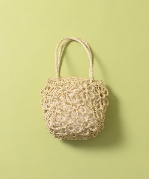 BEAMS HEART(ビームスハート)の「フラワー ペーパー バッグ(トートバッグ・レディース・ベージュ/オフホワイト/ライム/グレー/ブラウン系その他3/オレンジ/ピンク/ブラック系その他3/ミント/チャコールグレー・FREE)」の14枚目の写真