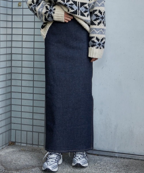 デニムIラインスカート（スカート）｜Auntie Rosa Holiday（アンティローザホリデー）