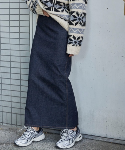デニムIラインスカート（スカート）｜Auntie Rosa Holiday（アンティローザホリデー）