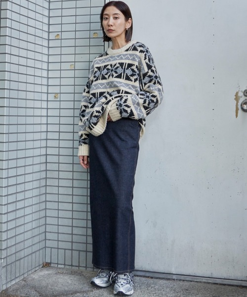 デニムIラインスカート（スカート）｜Auntie Rosa Holiday（アンティローザホリデー）