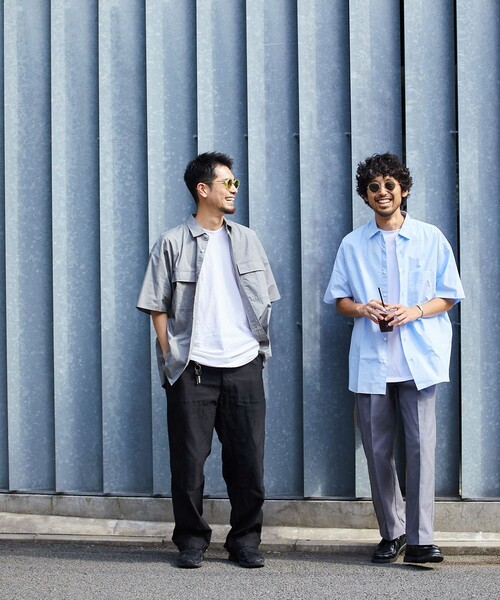 5525Gallery（ゴーゴーニーゴーギャラリー）の「SHIRT FIRSTHAND by 5525gallery/シャツファーストハンド バイ 5525ギャラリー ShortSleeve 2pocket SHIRT / ショートスリーブ2ポケットシャツ（シャツ/ブラウス・メンズ・ホワイト/ブラック/グレー/ブルー・M/L）」の9枚目の写真