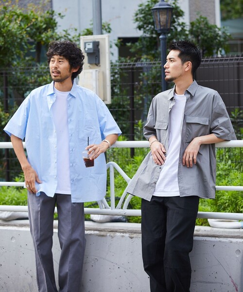 5525Gallery（ゴーゴーニーゴーギャラリー）の「SHIRT FIRSTHAND by 5525gallery/シャツファーストハンド バイ 5525ギャラリー ShortSleeve 2pocket SHIRT / ショートスリーブ2ポケットシャツ（シャツ/ブラウス・メンズ・ホワイト/ブラック/グレー/ブルー・M/L）」の14枚目の写真