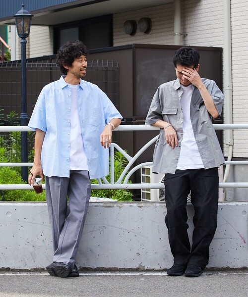 5525Gallery（ゴーゴーニーゴーギャラリー）の「SHIRT FIRSTHAND by 5525gallery/シャツファーストハンド バイ 5525ギャラリー ShortSleeve 2pocket SHIRT / ショートスリーブ2ポケットシャツ（シャツ/ブラウス・メンズ・ホワイト/ブラック/グレー/ブルー・M/L）」の6枚目の写真