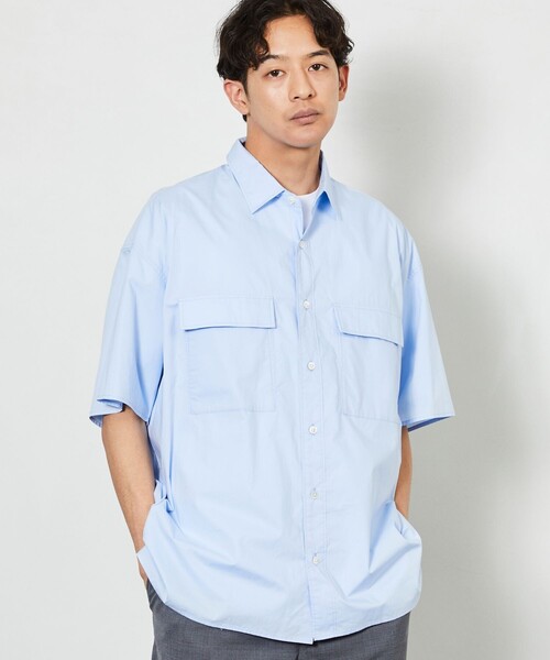 5525Gallery（ゴーゴーニーゴーギャラリー）の「SHIRT FIRSTHAND by 5525gallery/シャツファーストハンド バイ 5525ギャラリー ShortSleeve 2pocket SHIRT / ショートスリーブ2ポケットシャツ（シャツ/ブラウス・メンズ・ホワイト/ブラック/グレー/ブルー・M/L）」の10枚目の写真