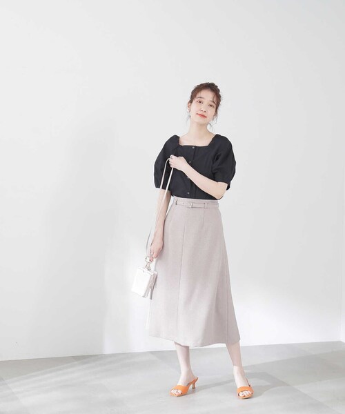 N.（N. Natural Beauty Basic）（エヌエヌナチュラルビューティーベーシック）の「◆２ＷＡＹポイントカラーブラウス（シャツ/ブラウス・レディース・ブラック/オフホワイト・MEDIUM）」の20枚目の写真