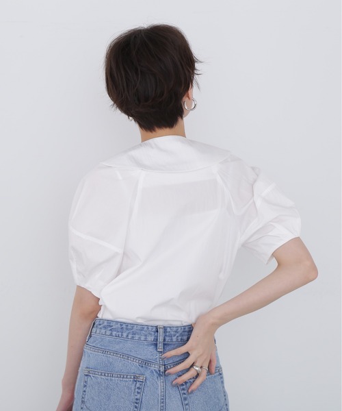 N.（N. Natural Beauty Basic）（エヌエヌナチュラルビューティーベーシック）の「◆２ＷＡＹポイントカラーブラウス（シャツ/ブラウス・レディース・ブラック/オフホワイト・MEDIUM）」の18枚目の写真