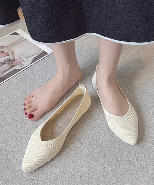 STYLEBLOCK（スタイルブロック）の「ニット風デザインポインテッドトゥパンプス（パンプス・レディース・グリーン/ブラック/イエロー/ピンク/ベージュ系その他・39/36/40/38/37/35）」の2枚目の写真