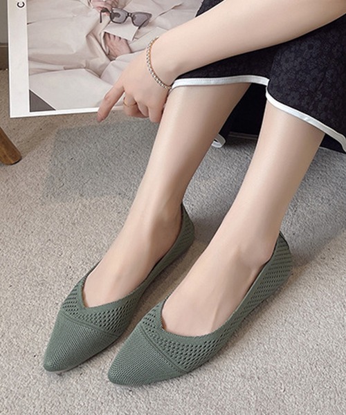 STYLEBLOCK（スタイルブロック）の「ニット風デザインポインテッドトゥパンプス（パンプス・レディース・グリーン/ブラック/イエロー/ピンク/ベージュ系その他・39/36/40/38/37/35）」の3枚目の写真