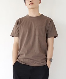 【汗が染みない シンプルTシャツ】 汗しみない クルーネック ポケット Tシャツ［メンズ］ 汗染み防止